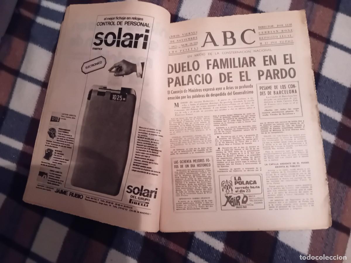 Coleccionismo de Revistas y Peri&oacute;dicos: ABC 21 de noviembre de 1975,n:21728, duelo familiar en el Palacio del Pardo