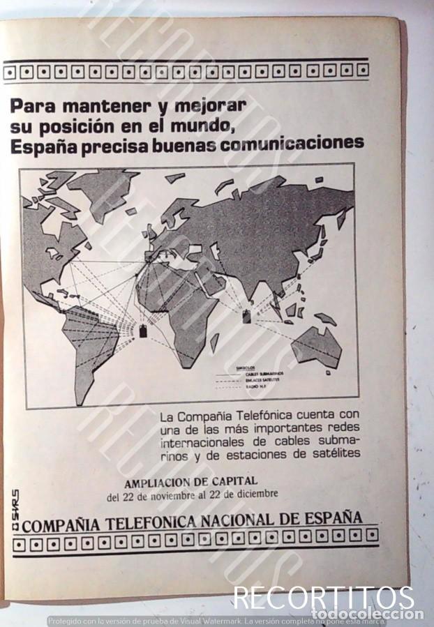 Coleccionismo de revistas y peri&oacute;dicos: TELEFONICA ANUNCIO PUBLICIDAD COMPA&Ntilde;IA NACIONAL