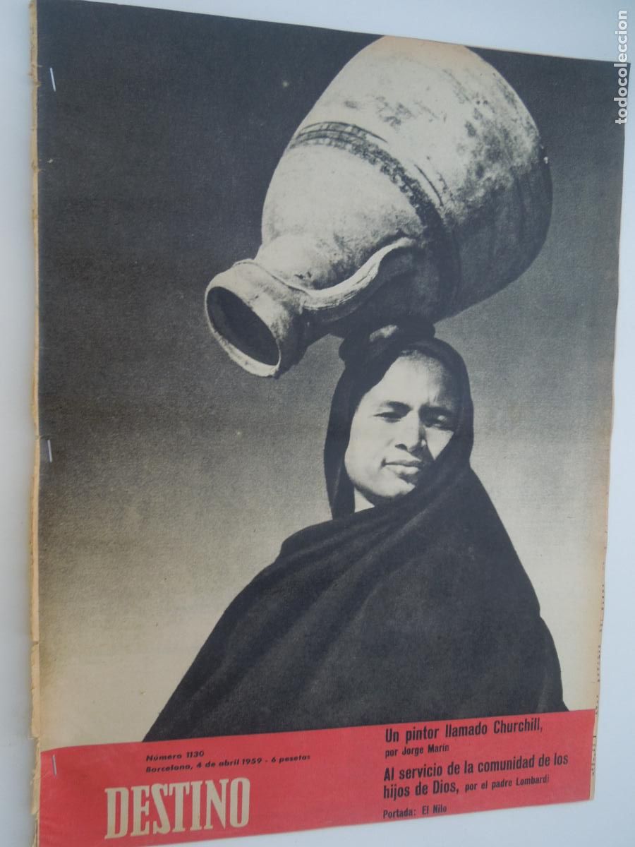 Coleccionismo de Revistas y Peri&oacute;dicos: DESTINO REVISTA N&ordm; 1130 - BARCELONA 1959 - UN PINTOR LLAMADO CHURCHILL ...