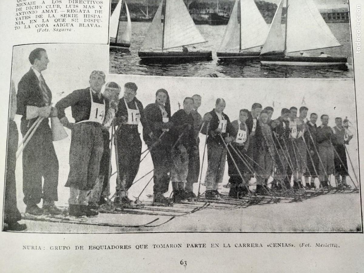 Collection Magazines and Newspapers: NURIA GRUPO ESQUIADORES QUE TOMARON PARTE EN LA CARRERA CENIAS HOJA A&Ntilde;O 1934