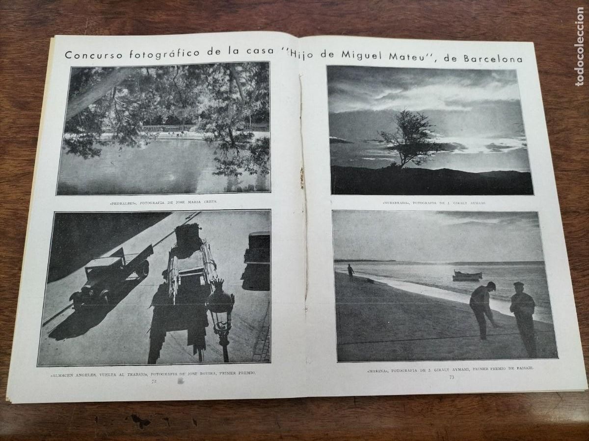 Coleccionismo de revistas y peri&oacute;dicos: CONCURSO FOTOGRAFICO DE LA CASA HIJO DE MIGUEL MATEU BARCELONA REVISTA A&Ntilde;O 1934