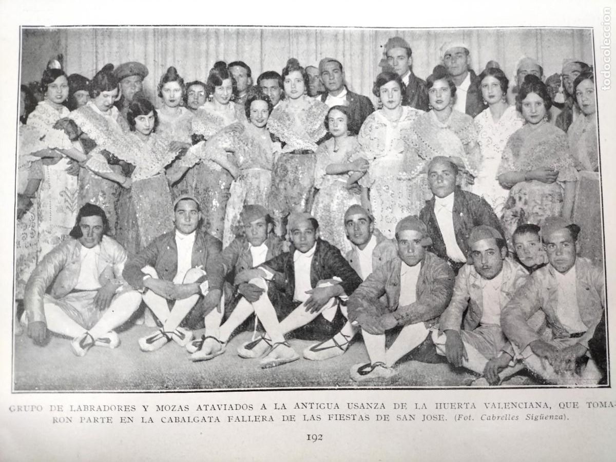 Coleccionismo de Revistas y Peri&oacute;dicos: VALENCIA FALLAS SAN JOSE LABRADORES Y MOZAS ATAVIADOS ANTIGUA USANZA HUERTA REVISTA A&Ntilde;O 1934