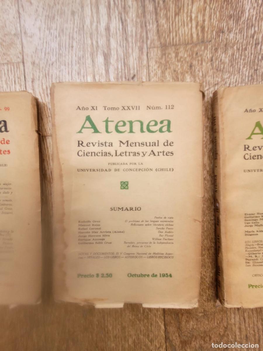 Coleccionismo de revistas y peri&oacute;dicos: ATENEA 112. REVISTA MENSUAL DE CIENCIAS, LETRAS Y ARTE (OCT 1934)