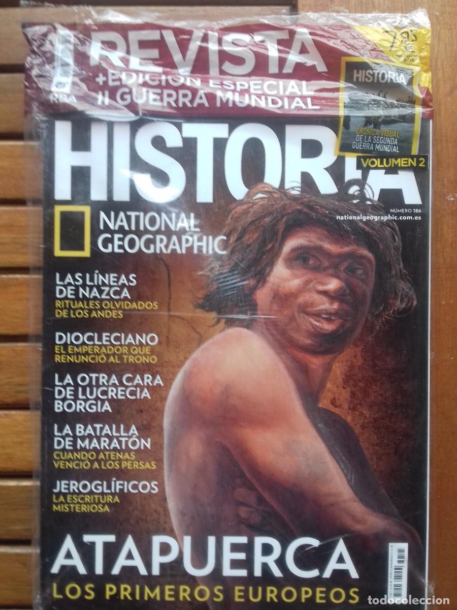 Sammeln von Zeitschriften und Zeitungen: PACK HISTORIA NATIONAL GEOGRAPHIC N&ordm; 186 Y LIBRO CR&Oacute;NICA VISUAL DE LA SEGUNDA GUERRA MUNDIAL TOMO II