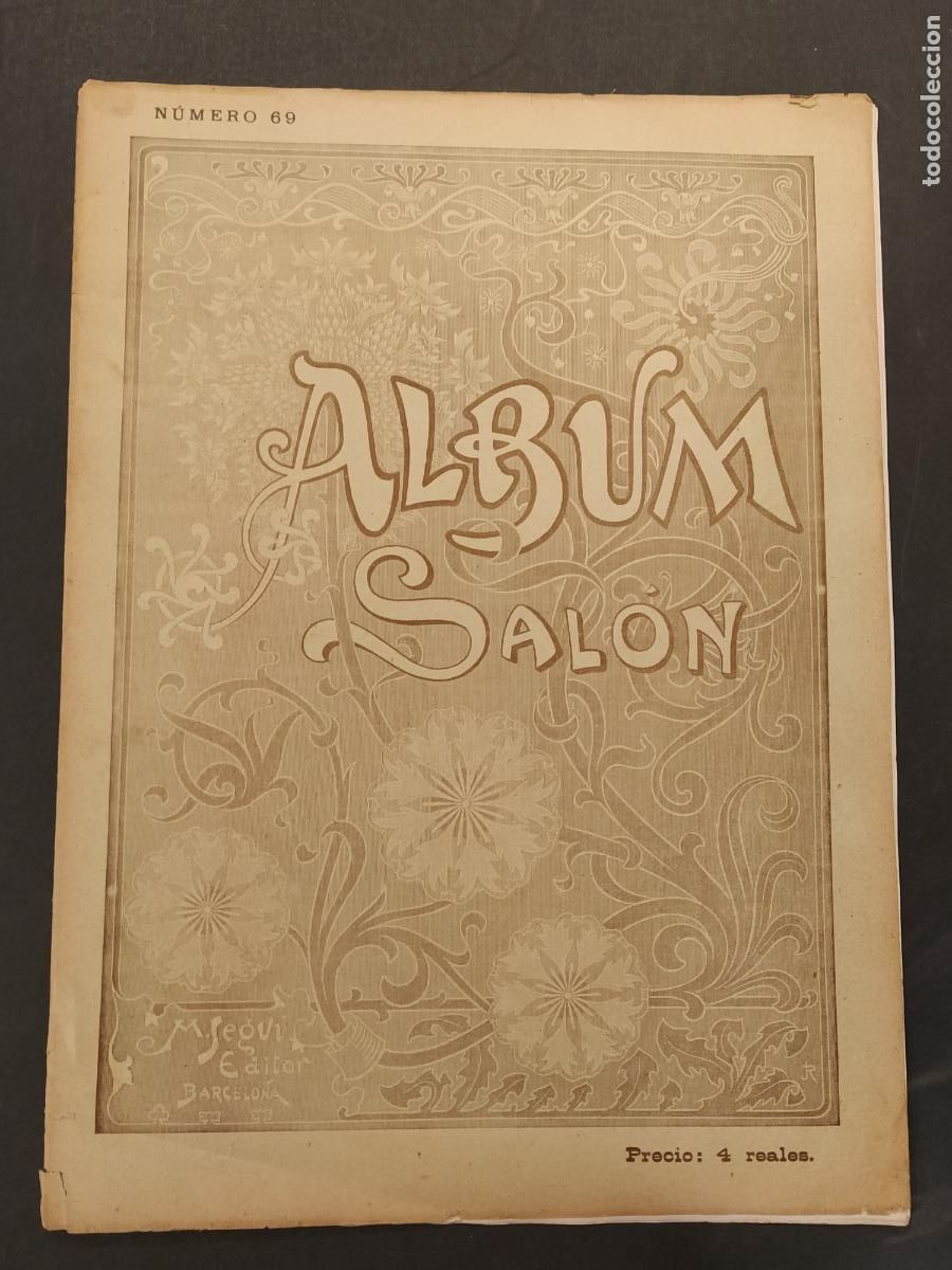 Coleccionismo de Revistas y Peri&oacute;dicos: ALBUM SALON - NUMERO 69 A&Ntilde;O 1900 - SALVADOR VINIEGRA - GARCIA RAMOS - JOSE PASSOS - VER FOTOS