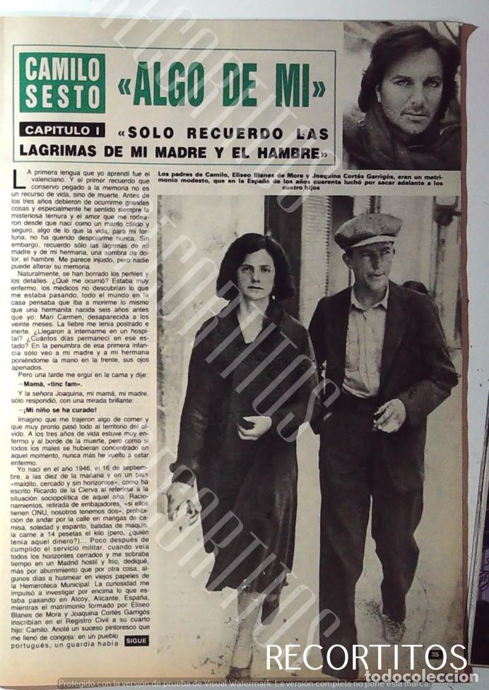 Coleccionismo de Revistas y Peri&oacute;dicos: CAMILO SESTO MEMORIAS ALGO DE MI CAPITULO 1