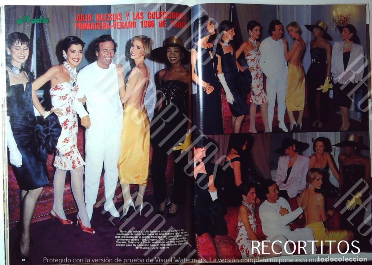 Coleccionismo de Revistas y Peri&oacute;dicos: JULIO IGLESIAS ALTA COSTURA MODA PARIS UNGARO DIOR CHANEL LAROCHE CHARADE GIVENCHY CARDIN