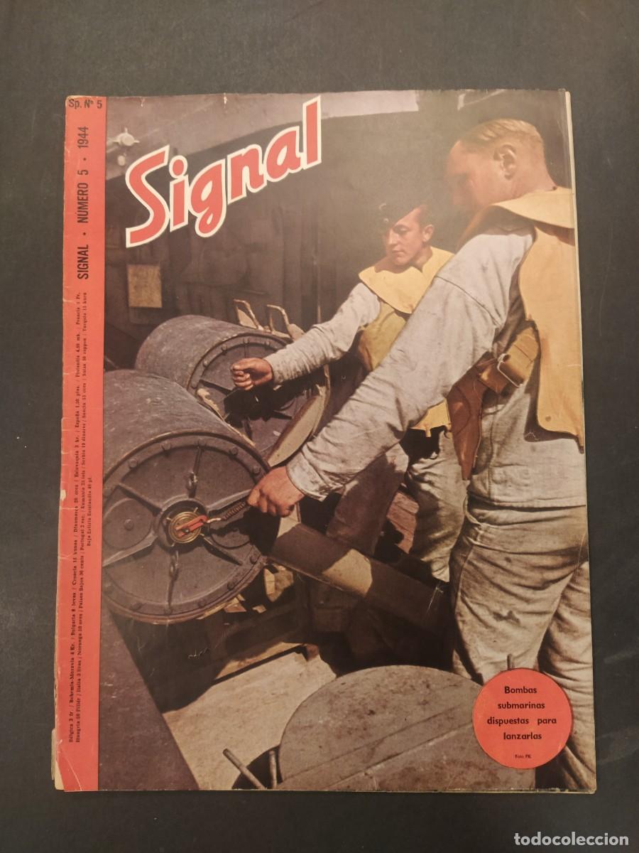 Collectionnisme de Revues et Journaux: SIGNAL - NUMERO 5 A&Ntilde;O 1944 - REVISTA ANTIGUA SEGUNDA GUERRA MUNDIAL - PROPAGANDA NAZI - VER FOTOS