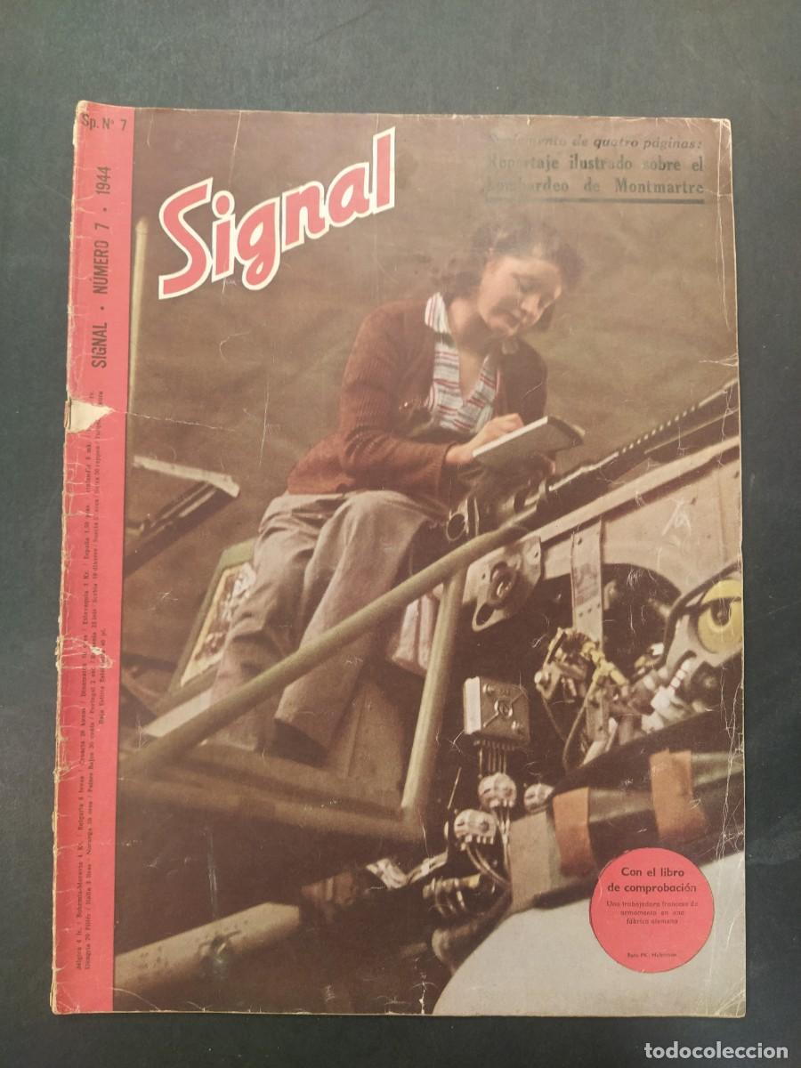 Coleccionismo de revistas y peri&oacute;dicos: SIGNAL - NUMERO 7 A&Ntilde;O 1944 - REVISTA ANTIGUA SEGUNDA GUERRA MUNDIAL - PROPAGANDA NAZI - VER FOTOS