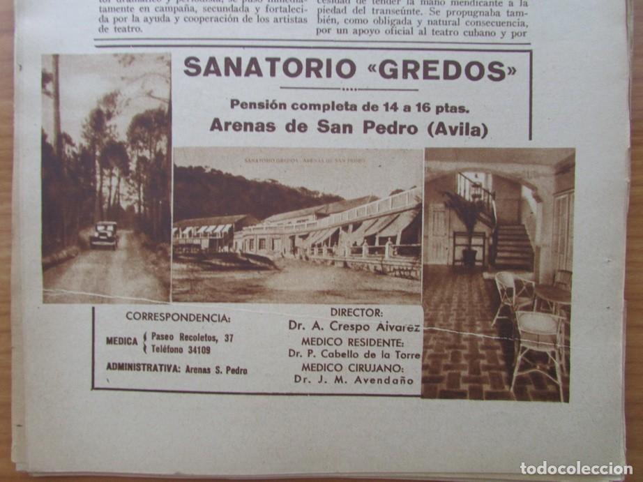 Coleccionismo de Revistas y Peri&oacute;dicos: RECORTE REVISTA BLANCO Y NEGRO 2295 1935 SANATORIO GREDOS &Aacute;VILA