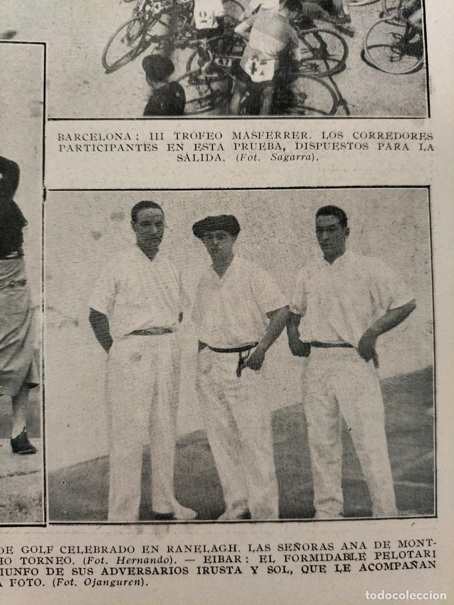 Coleccionismo de revistas y peri&oacute;dicos: ARTA III IRUSTA SOL PELOTARIS ROBO SACRILEGO CHIRIVELA VALENCIA ORFEON VASCO ABESBATZA A&Ntilde;O 1934