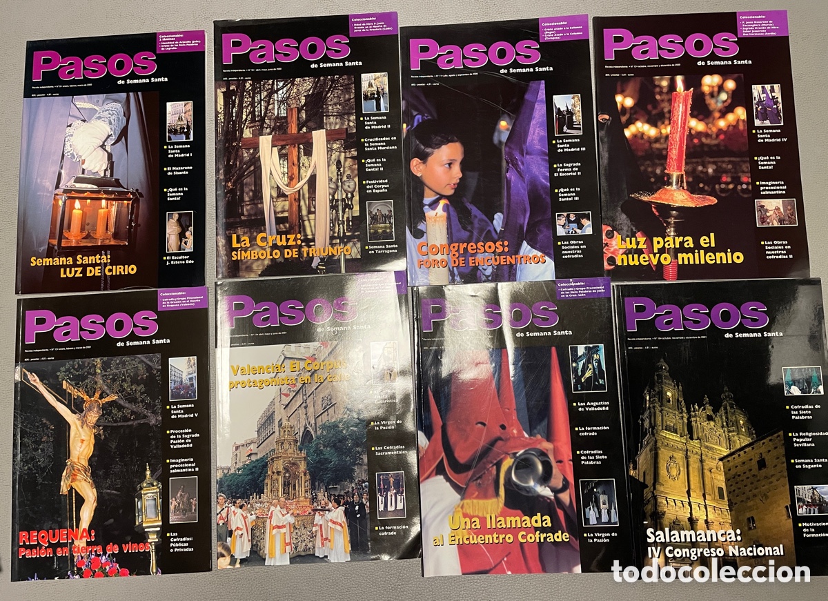 Coleccionismo de revistas y peri&oacute;dicos: Lote Revista Pasos sobre la Semana Santa de Espa&ntilde;a 1&ordm; Epoca 6 n&uacute;meros