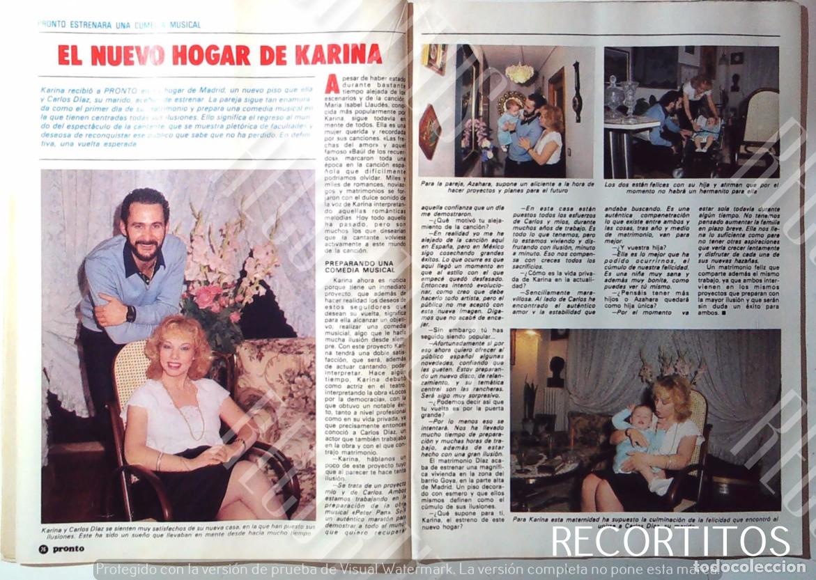 Coleccionismo de revistas y peri&oacute;dicos: karina carlos diaz rocio cantante