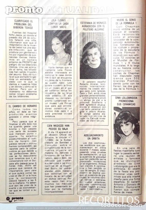Coleccionismo de revistas y peri&oacute;dicos: estefania de monaco lola flores gina lollobrigida