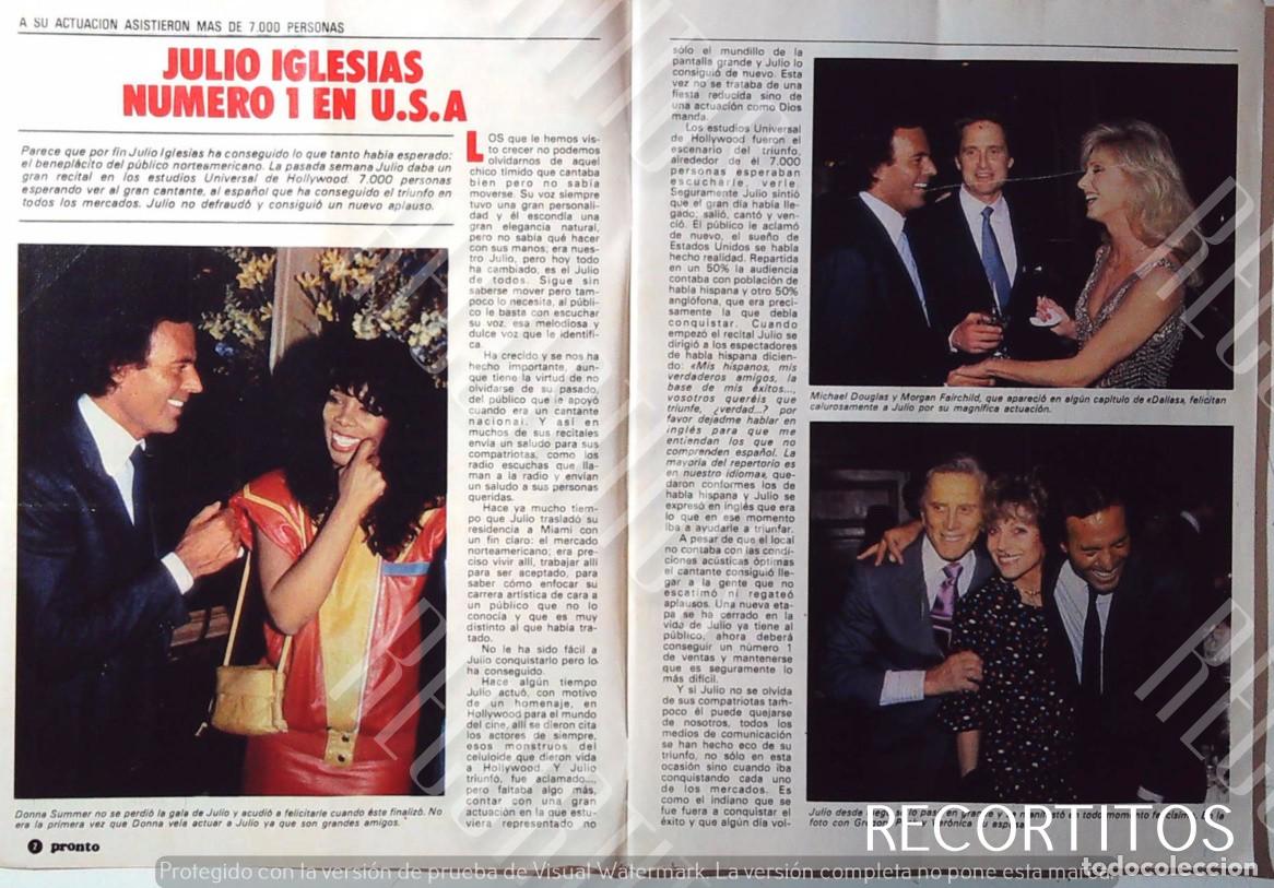 Coleccionismo de Revistas y Peri&oacute;dicos: julio iglesias en usa con morgan fairchild joan collins angie dickinson donna summer kirk douglas mi