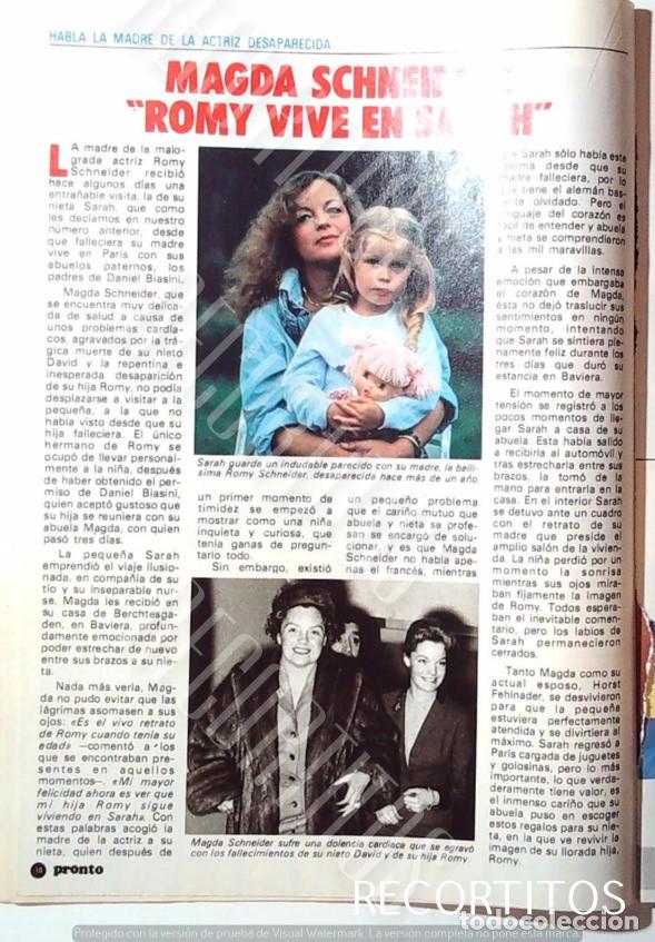 Coleccionismo de Revistas y Peri&oacute;dicos: romy schneider sarah bahsini magda