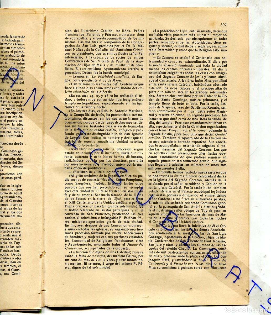 Collectionnisme de Revues et Journaux: REVISTA A&Ntilde;O 1889 SIERRA DE UJUE OLITE