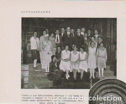 Coleccionismo de Revistas y Peri&oacute;dicos: Visita alumnos curso extranjeros Universidad Central a los talleres de ABC - 1930
