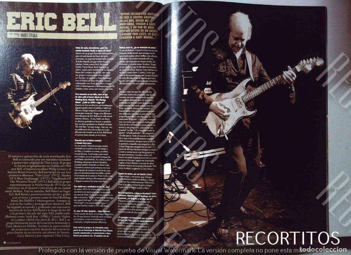 Coleccionismo de revistas y peri&oacute;dicos: ERIC BELL THIN LIZZY - Foto 1