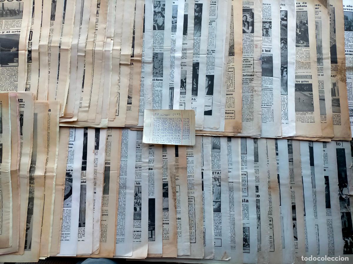 Coleccionismo de revistas y peri&oacute;dicos: Lote peri&oacute;dicos diarios antiguos noticias de la ciudad de Manresa a&ntilde;os 70 1973, 58 diaris n&uacute;meros