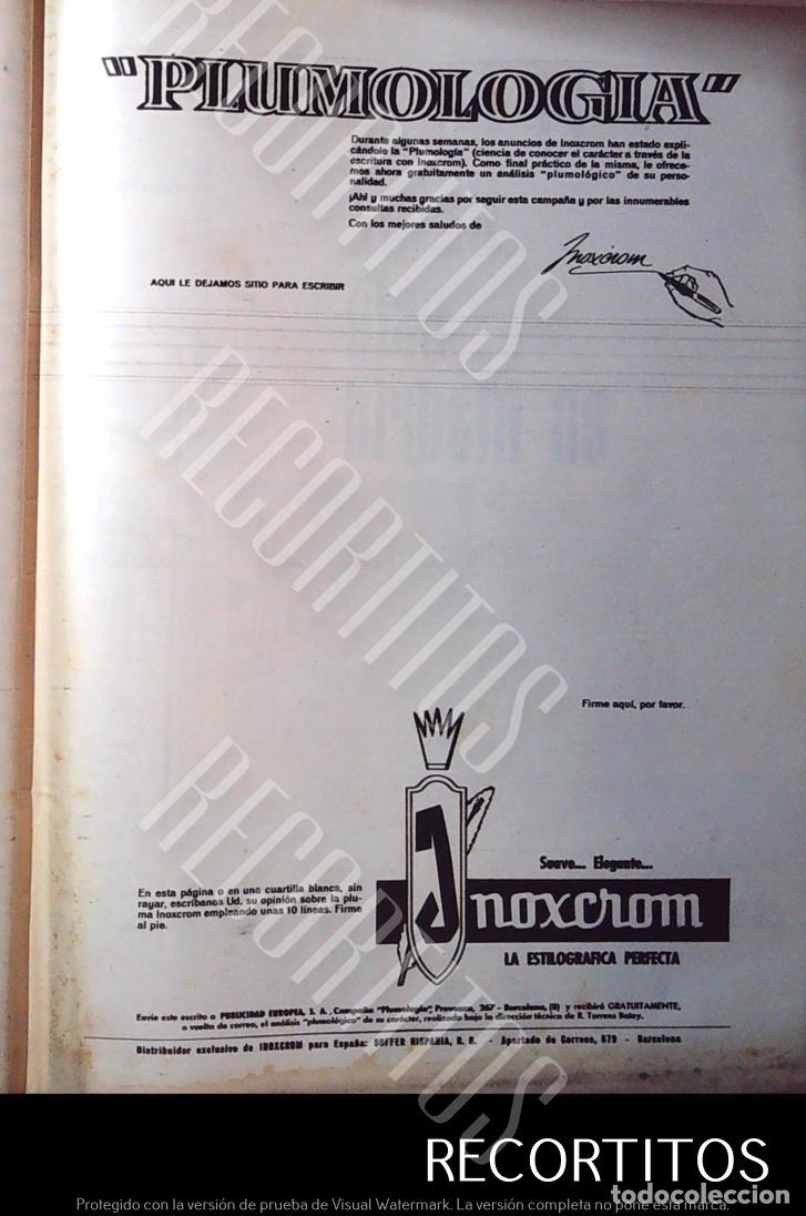 Coleccionismo de revistas y peri&oacute;dicos: INOXCROM ESTILOGRAFICA ANUNCIO PUBLICIDAD