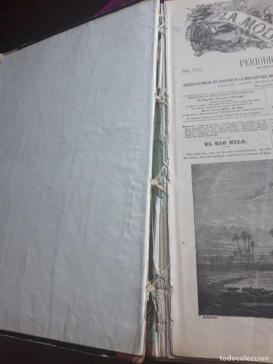 Coleccionismo de revistas y peri&oacute;dicos: Encuadernable, La Moda Elegante 1862. - Foto 6