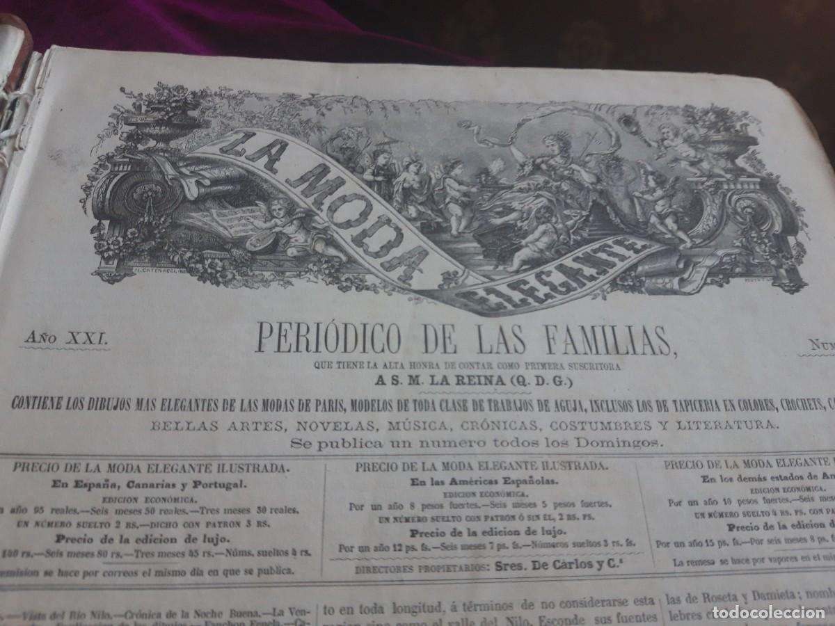 Coleccionismo de revistas y peri&oacute;dicos: Encuadernable, La Moda Elegante 1862. - Foto 7
