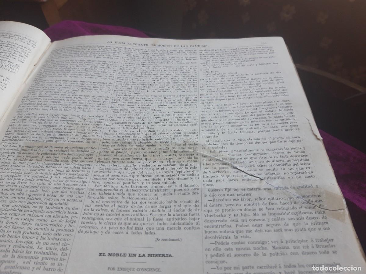 Coleccionismo de revistas y peri&oacute;dicos: Encuadernable, La Moda Elegante 1862. - Foto 9