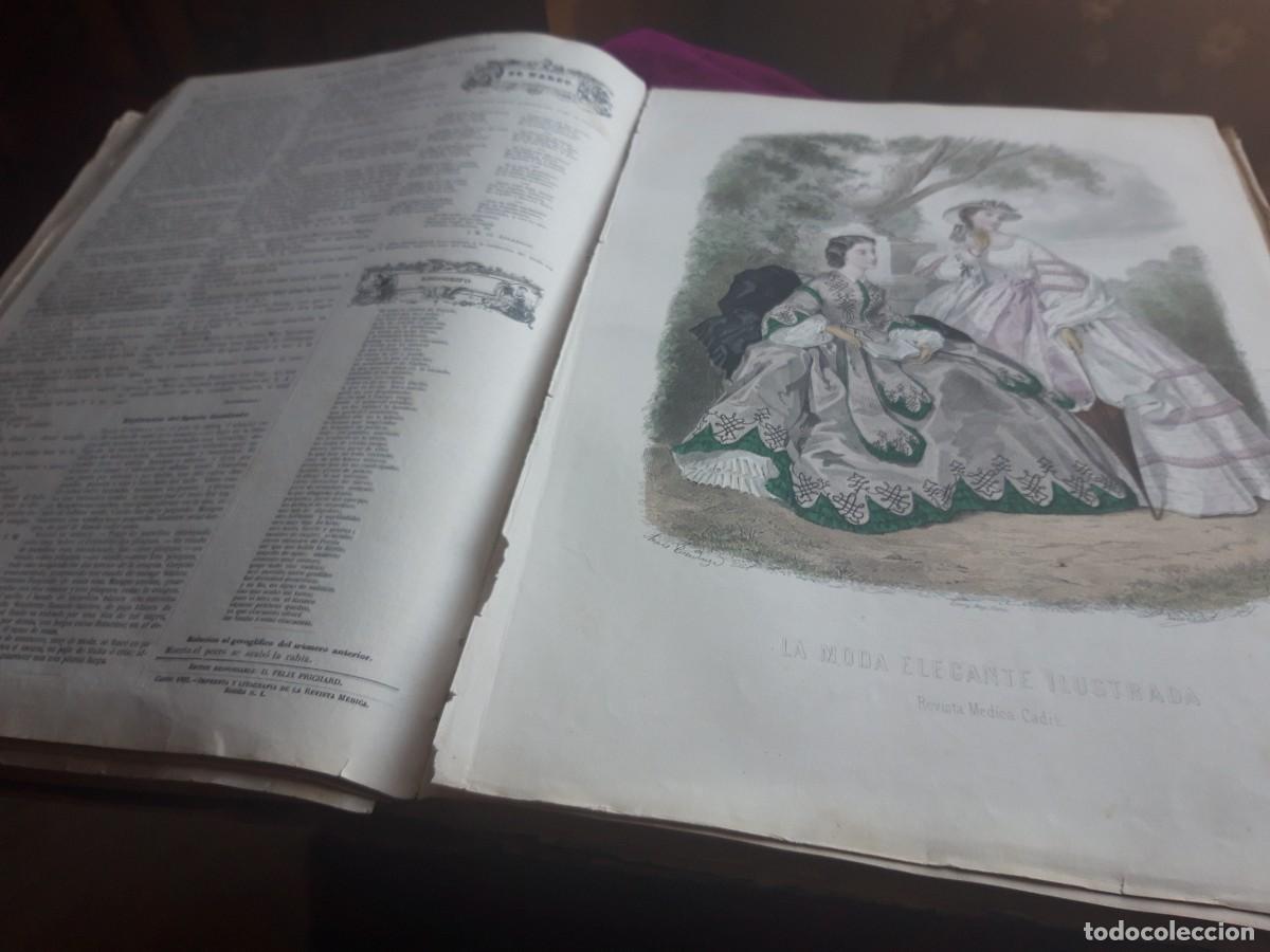 Coleccionismo de revistas y peri&oacute;dicos: Encuadernable, La Moda Elegante 1862. - Foto 10