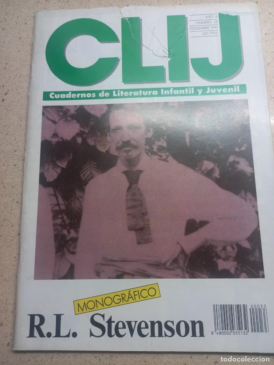 Coleccionismo de Revistas y Peri&oacute;dicos: DOSSIER R. L. STEVENSON Y LA ISLA DEL TESORO EXTRA&Iacute;DO DE REVISTA CLIJ N&ordm; 33 NOVIEMBRE 1991