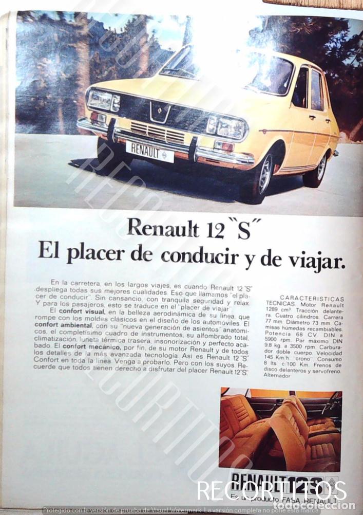 Coleccionismo de Revistas y Peri&oacute;dicos: renault 12 S anuncio publicidad