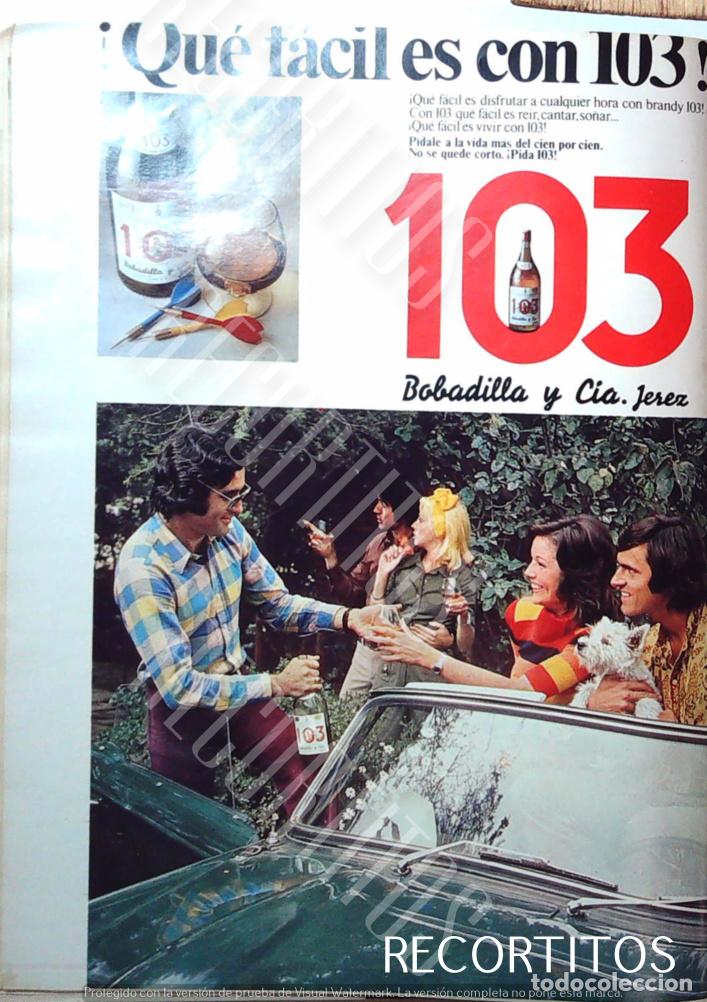 Coleccionismo de Revistas y Peri&oacute;dicos: 103 ETIQUETA NEGRA BOBADILLA BRANDY ANUNCIO PUBLICIDAD