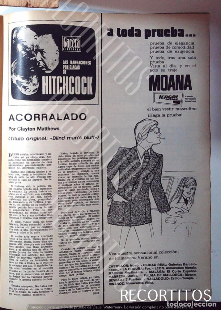 Coleccionismo de Revistas y Peri&oacute;dicos: MOANA TERGAL ALFRED HITCHCOCK ACORRALADO CLAYTON MATTHEWS ORGANOS FARFISA VEGLIA BORLETTI TAFISA