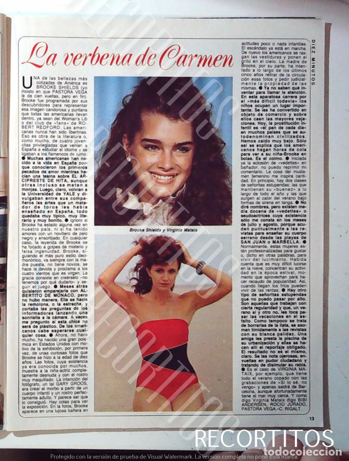 Colecionismo de Revistas e Jornais: BROOKE SHIELDS VIRGINIA MATAIX