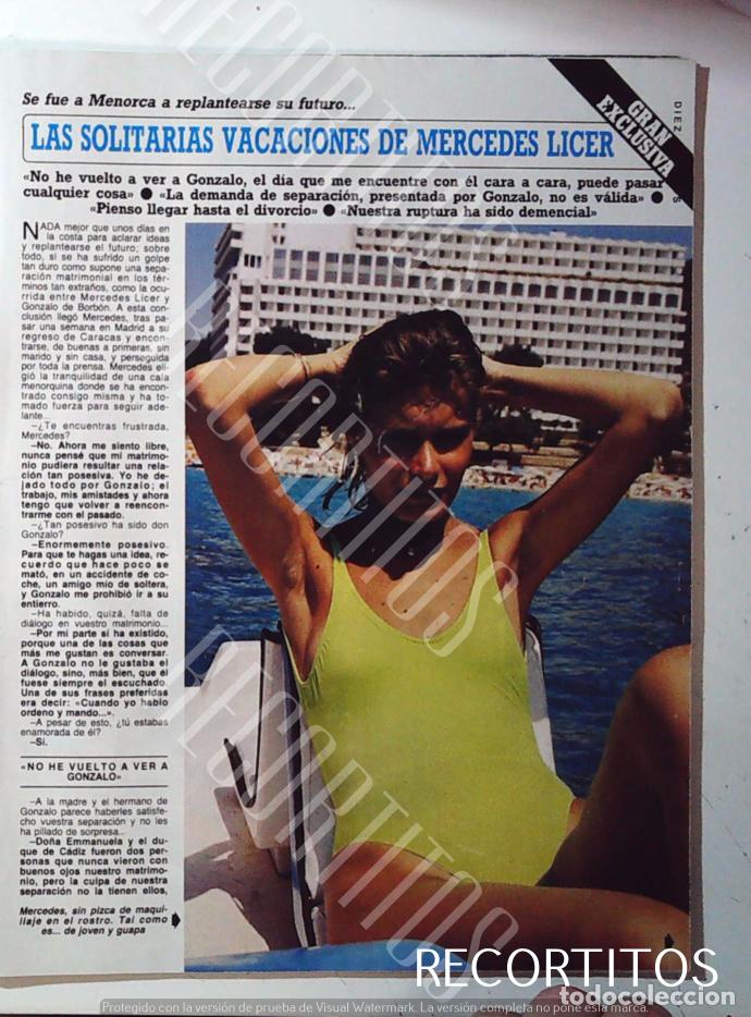 Coleccionismo de revistas y peri&oacute;dicos: MERCEDES LICER EN ROPA DE BA&Ntilde;O Y SOLA BIKINI