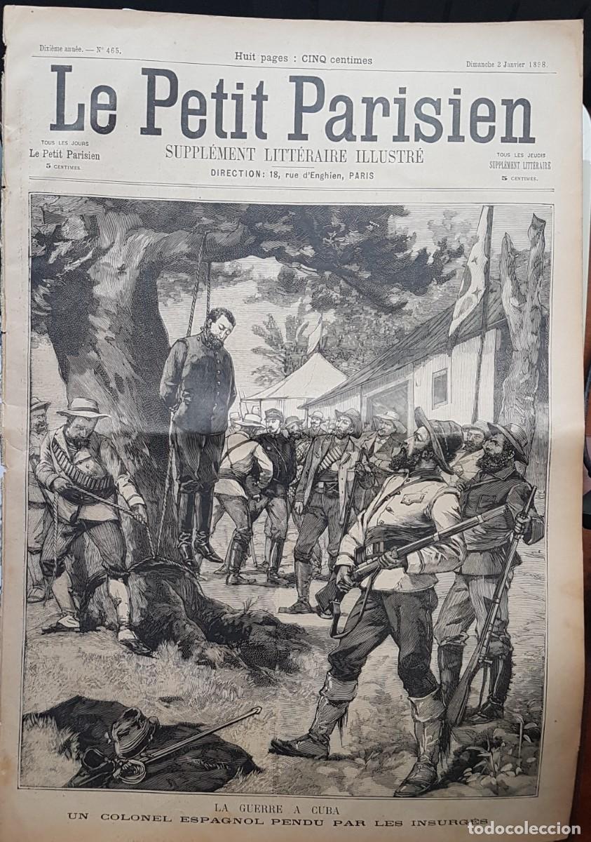 Coleccionismo de Revistas y Peri&oacute;dicos: LE PETIT JOURNAL. 1898. CUBA. UN CORONEL ESPA&Ntilde;OL AHORCADO POR LOS INSURRECTOS.
