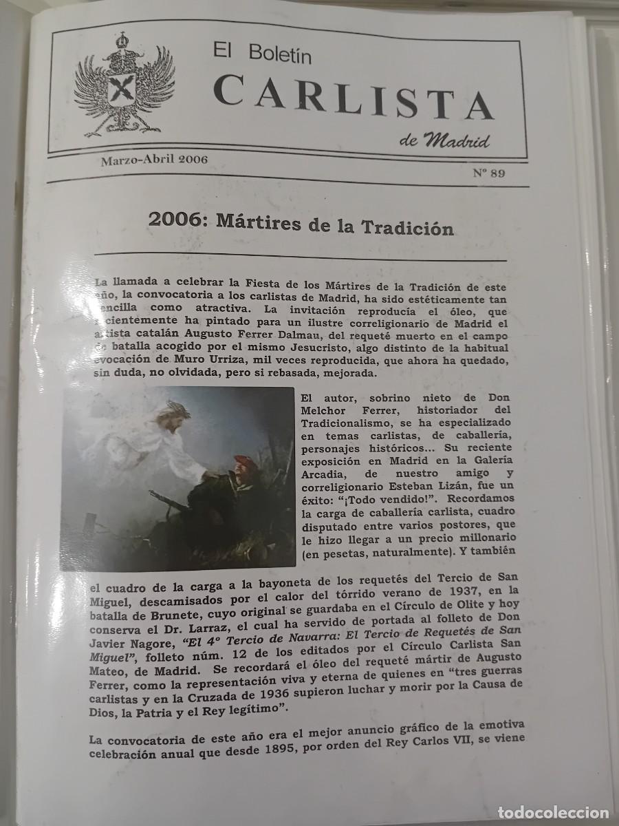 Coleccionismo de Revistas y Peri&oacute;dicos: EL BOLET&Iacute;N CARLISTA DE MADRID N&ordm; 89. 2005. COMUNI&Oacute;N TRADICIONALISTA. C&Iacute;RCULO SAN MATEO. CARLISMO