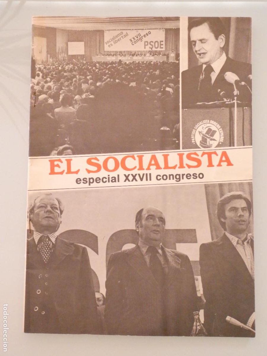 Collezionismo di Riviste e Giornali: REVISTA LIBRETO POL&Iacute;TICO SINDICAL. EL SOCIALISTA ESPECIAL XXVII CONGRESO PSOE. 1976 170GR