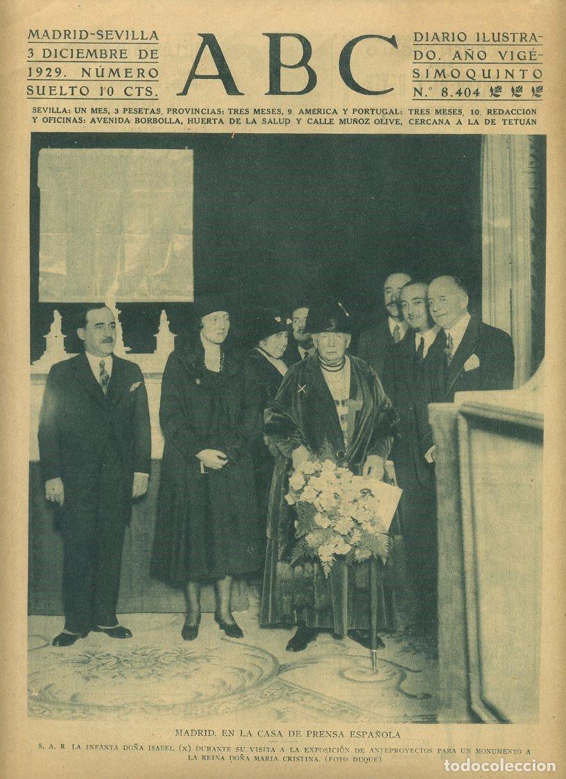 Coleccionismo de Revistas y Peri&oacute;dicos: PERIODICO ABC MADRID-SEVILLA 3 DICIEMBRE 1929 N&ordm;8404 MADRID, LA CASA DE PRENSAESPA&Ntilde;OLA.A-ABC-0012 ,2