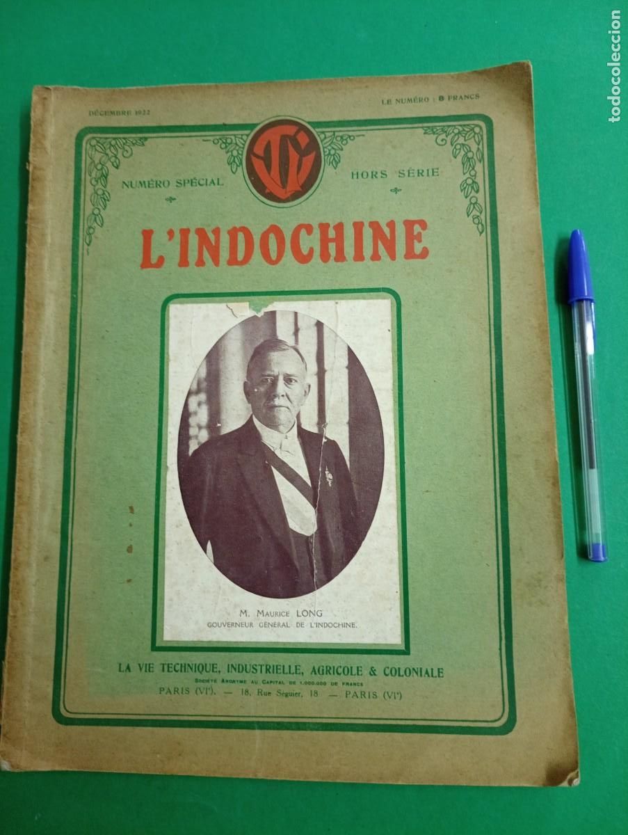 Coleccionismo de revistas y peri&oacute;dicos: Antigua revista La Vie Technique, Industrielle, Agricole et Coloniale. La Indochina. 1922.