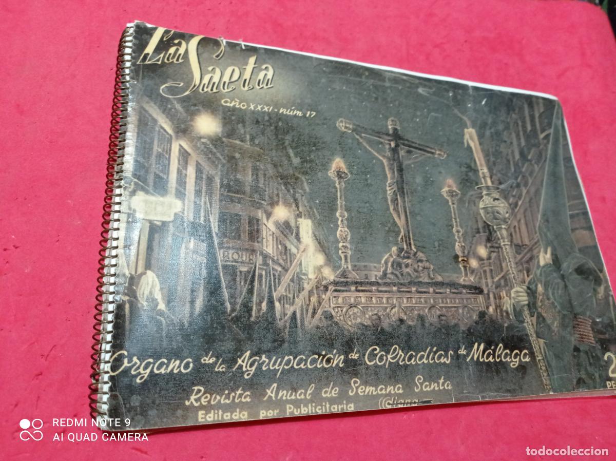 Coleccionismo de revistas y peri&oacute;dicos: LA SAETA. REVISTA ANUAL DE SEMANA SANTA DE M&Aacute;LAGA. N&ordm; 17. 1952. ILUSTRADA. ORIGINAL.