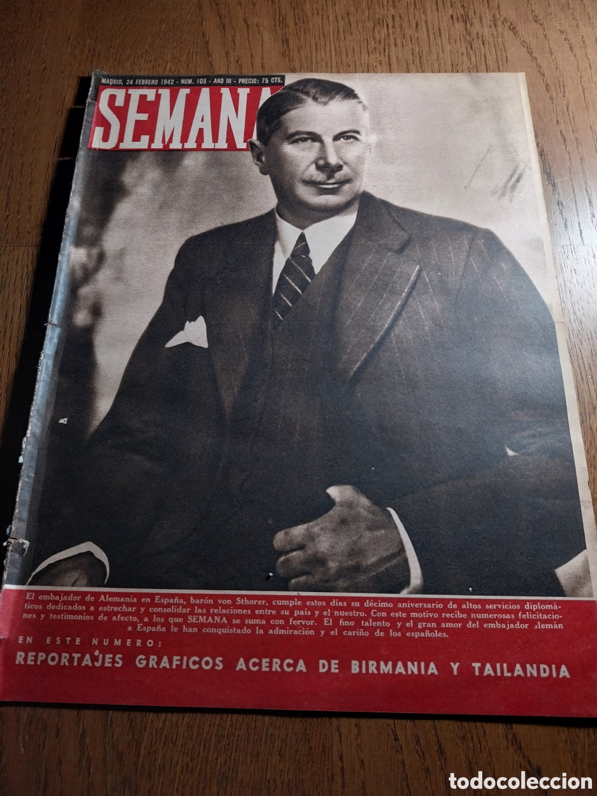 Coleccionismo de Revistas y Peri&oacute;dicos: SEMANA 1942 ATENEO DE MADRID. THAILANDIA.BODEGAS MARQUES DE MUDELA.HITLER AL FRENTE DE SUS EJERCITOS