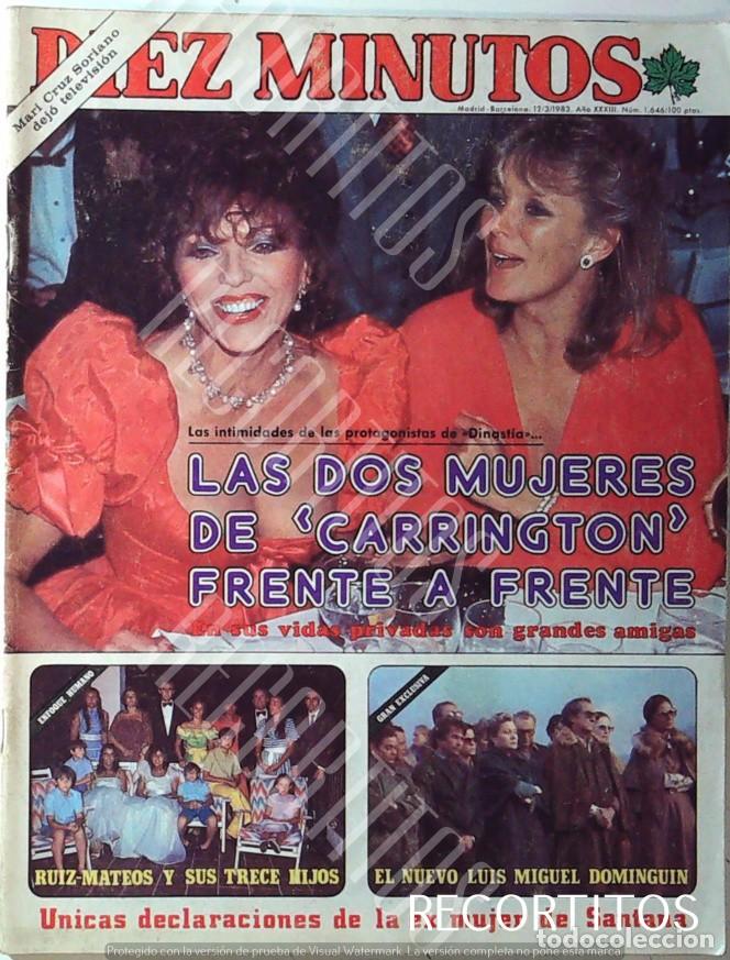 Coleccionismo de revistas y peri&oacute;dicos: RECORTE PORTADA JOAN COLLINS LINDA EVANS DINASTIA ALEXIS CARRINGTON