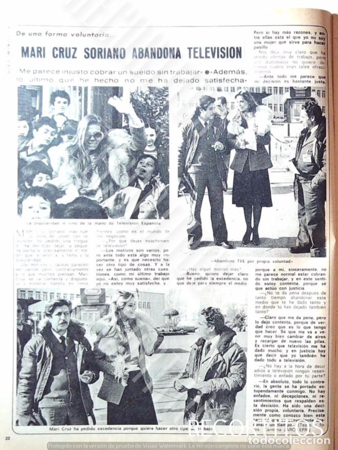 Collection Magazines and Newspapers: MARI CRUZ SORIANO ABANDONA TELEVISION