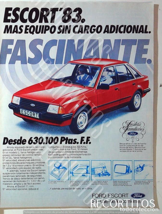 Collection Magazines and Newspapers: FORD ESCORT 83 ANUNCIO PUBLICIDAD