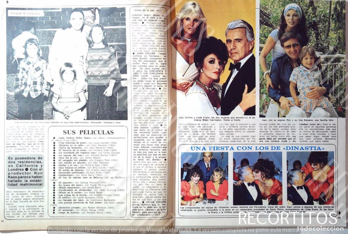 Collection Magazines and Newspapers: JOAN COLLINS JOHN FORSYTHE LINDA EVANS DINASTIA