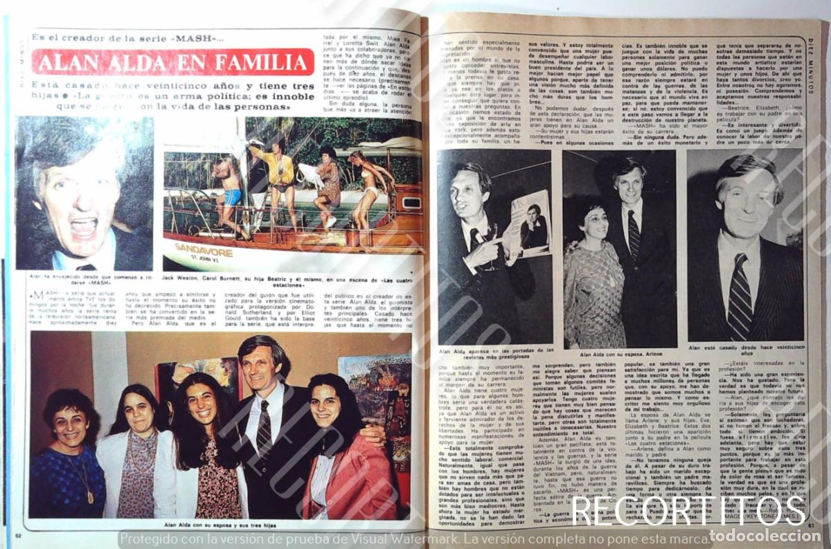 Coleccionismo de revistas y peri&oacute;dicos: ALAN ALDA MASH Y SUS HIJAS
