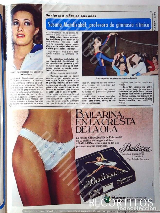 Collection Magazines and Newspapers: susana mendizabal albizu gimnasta gimnasia ANUNCIO LENCERIA BRAGUITAS BAILARINA