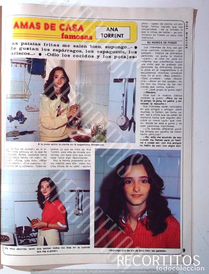 Coleccionismo de revistas y peri&oacute;dicos: ANA TORRENT AMAS DE CASA FAMOSAS