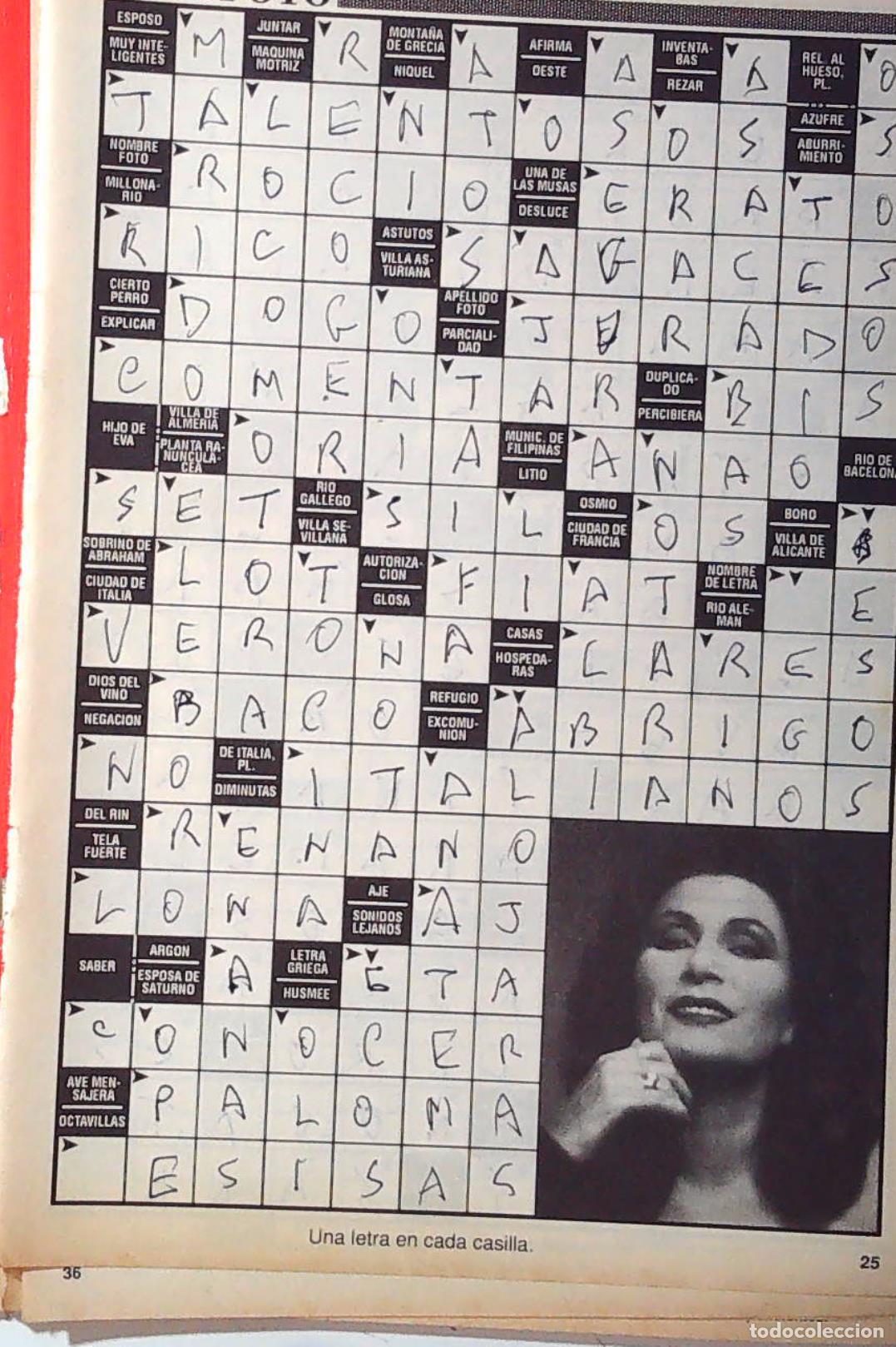 Coleccionismo de Revistas y Peri&oacute;dicos: ROCIO JURADO CRUCIGRAMA